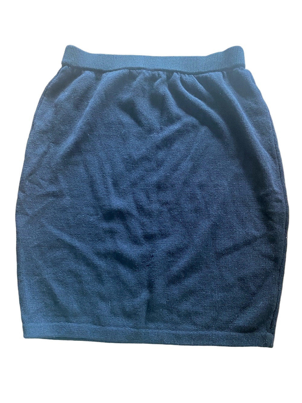 St. John Black Knit Pencil Skirt